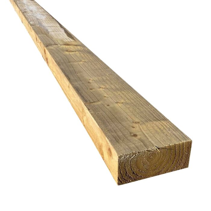 Pressure-treated timber batten for construction and landscaping.